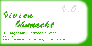 vivien ohnmacht business card